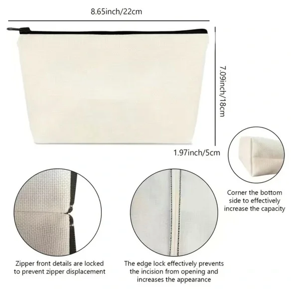 “Sister” With Inspirational Message Cosmetic Bag - Picture 5 of 5